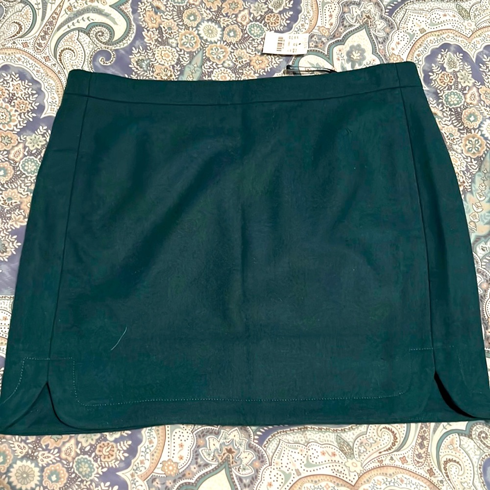 Jcrew Hunter Green Mini Skirt